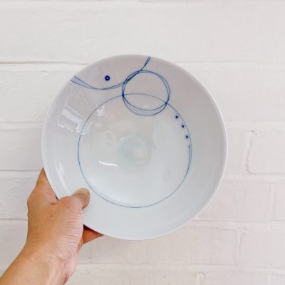 Celadon domburi bowl (geometrical A)