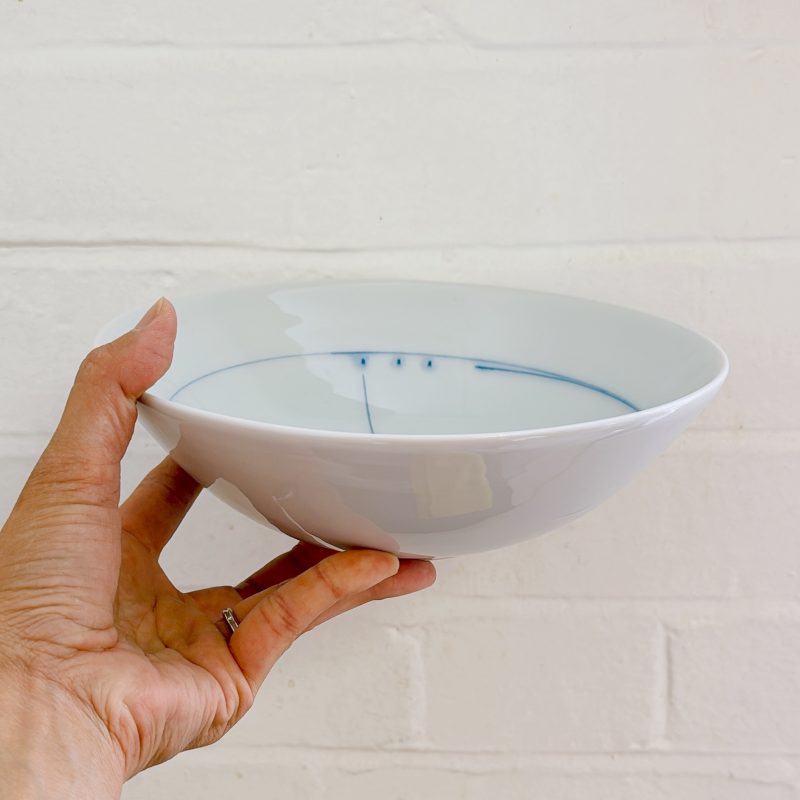 Celadon domburi bowl (geometrical B) - Image 2