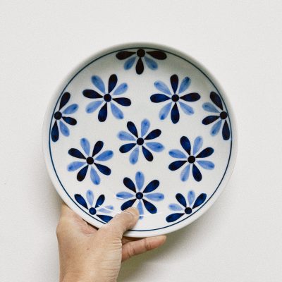 Plate (gosu blue flower)